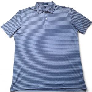 Peter Millar Crown Crafted Polo Shirt Men’s  M Light Purple Grey Striped